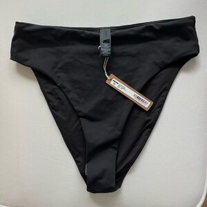 NWT SKIMS Signature Swim Mid Waist Bottom - Onyx